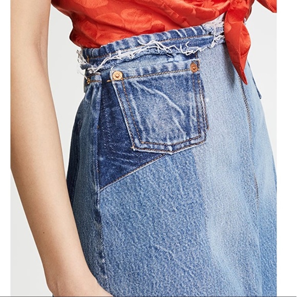 Re/Done Denim Skirt NWOT Size 26 - Picture 10 of 16